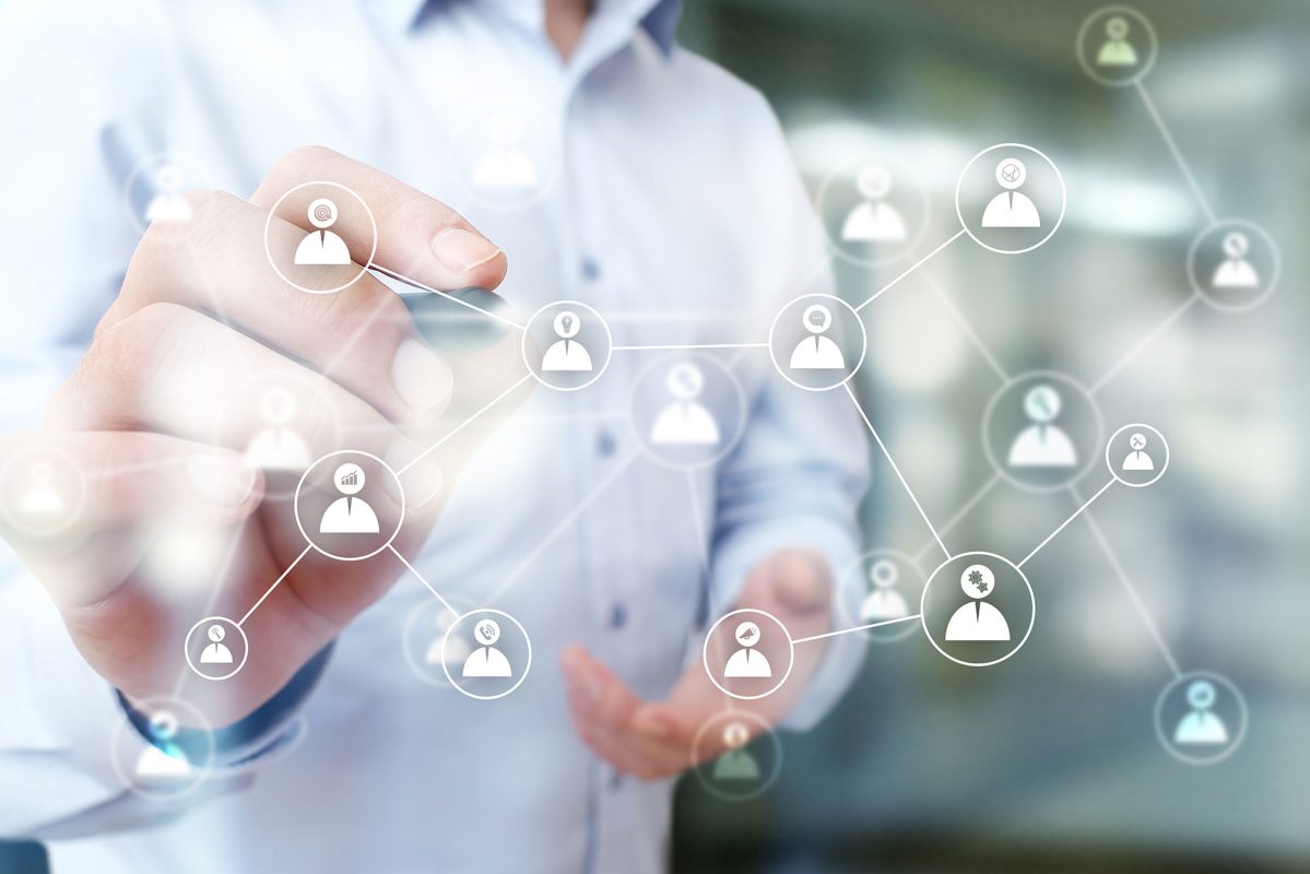 Teambuilding-Struktur und Organisationskonzept. HR und Personalbeschaffung